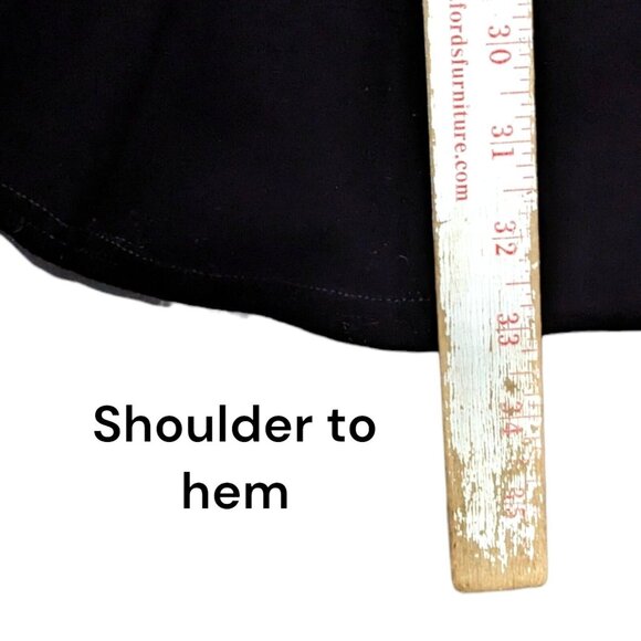 Vintage Benson Smith Dress Women's 11/12 Black Velvet Lace Up Goth Pleated - Picture 10 of 11